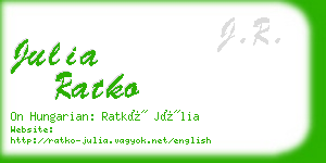 julia ratko business card